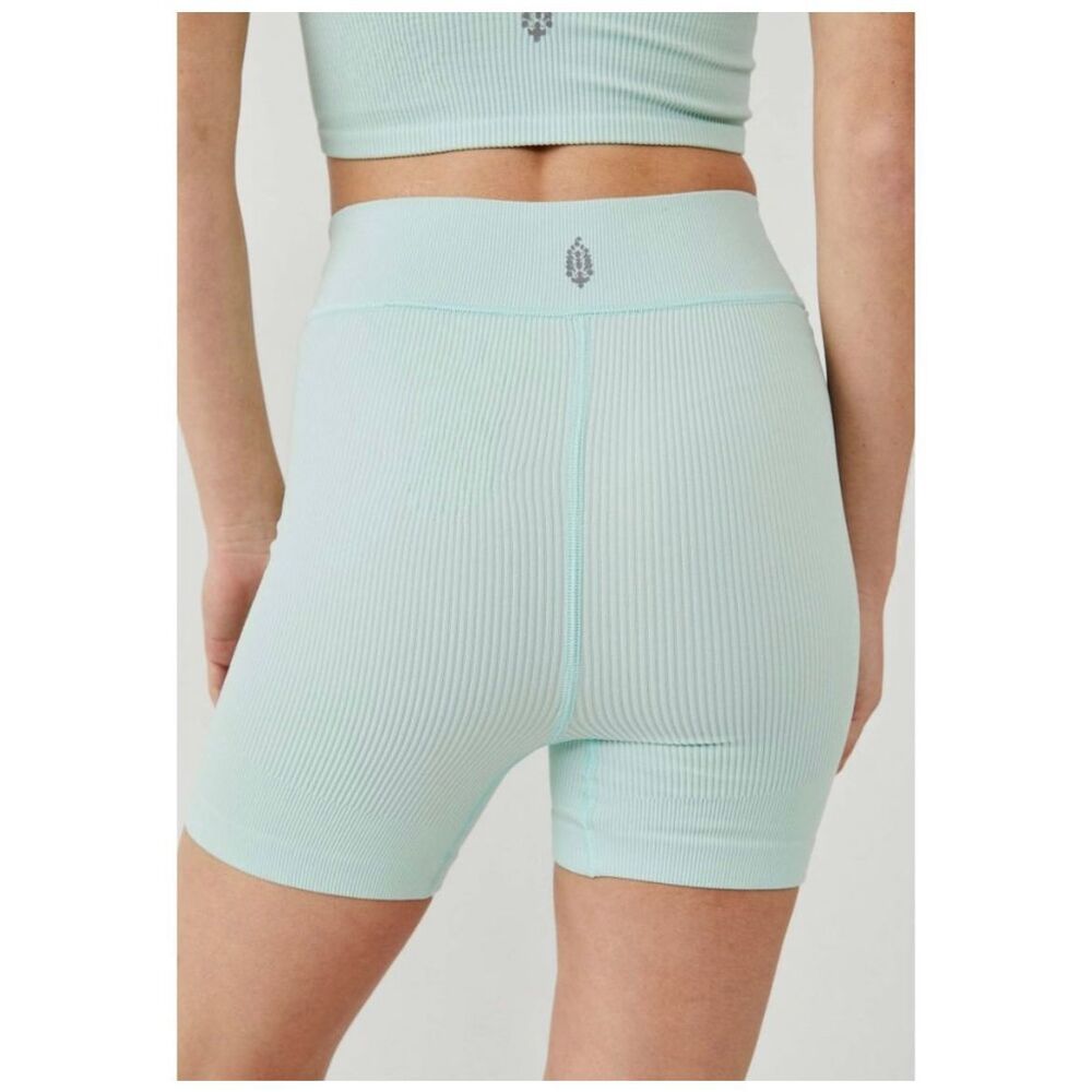 Free People Movement NWT Free Throw Shorts Mint Turquoise Medium Crossover - Picture 4 of 8